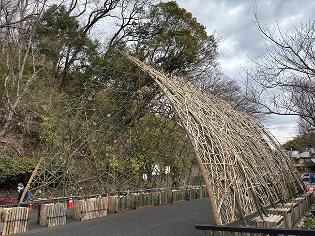 竹のエントランスゲート